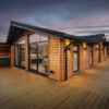 Lissett Homes Mjøsa Rooms Luxury Holiday Lodge Luxury Park Home Exterior Dusk sky