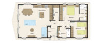 45x22 Alaska 2 Bed Floorplan