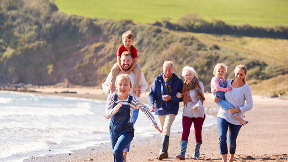 Family walk wales