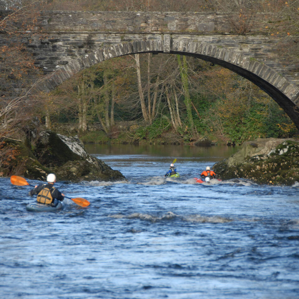 Activities Canoeing on upper reaches of the River Conwy North Wales