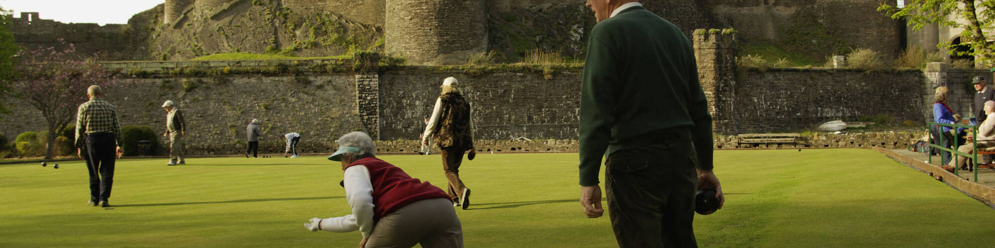 Activities Players on Bowling Green Conwy Castle Conwy
