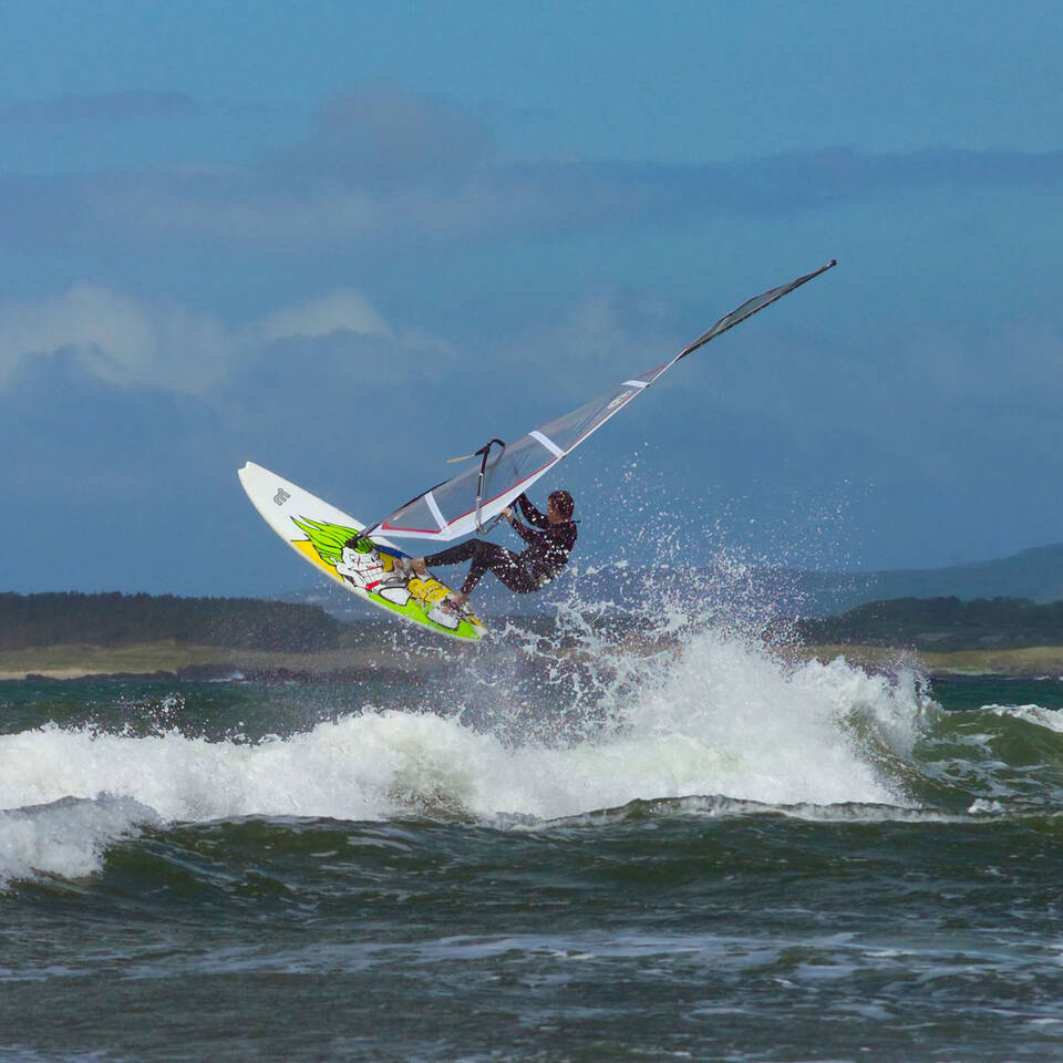 Local Area Windsurfer Rhosneigr Beach Anglesey North Wales